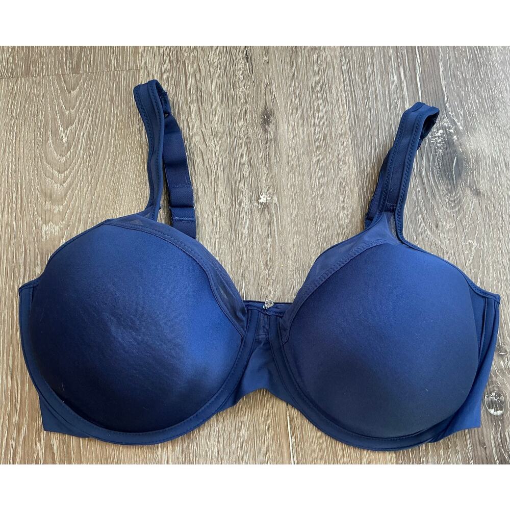 Bali One Smooth U Ultra‎ Light Underwire Convertible Blue 40D Bra Full Figure